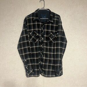 Kuhl Blue and Tan Checkered Shirt